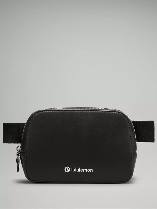 lululemon athletica Handbags - NWT Everywhere Belt Bag Cactus "Leather" 1L Black / Silver